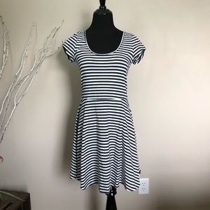 American Eagle ❈ Navy & White Striped Dress